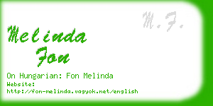 melinda fon business card